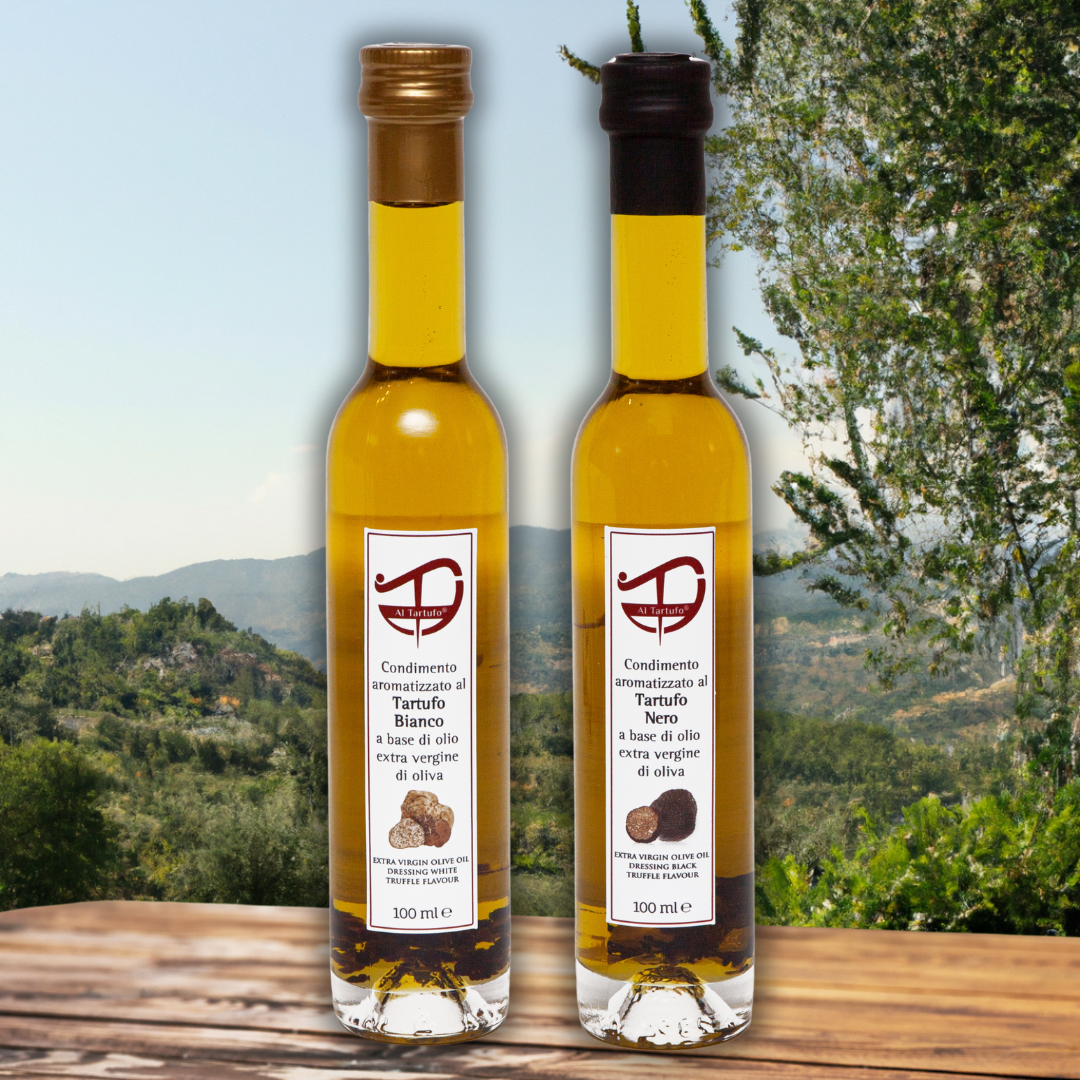 Extra Virgin olive oil dressing Truffle flavour – with pieces insiede - 2 Bottles of Real Truffle taste + COOKBOOK