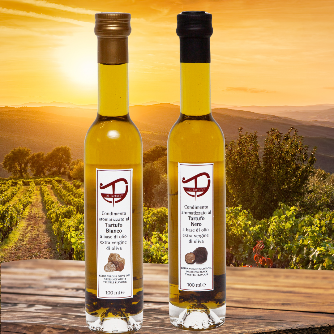 Extra Virgin olive oil dressing Truffle flavour – with pieces insiede - 2 Bottles of Real Truffle taste + COOKBOOK