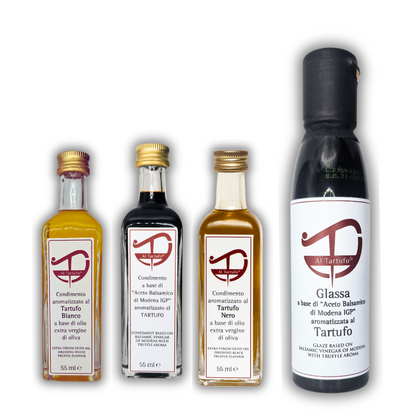 Truffle Oil&Balsamic Vinegar Box - 4 Jars of real Truffle taste + COOKBOOK